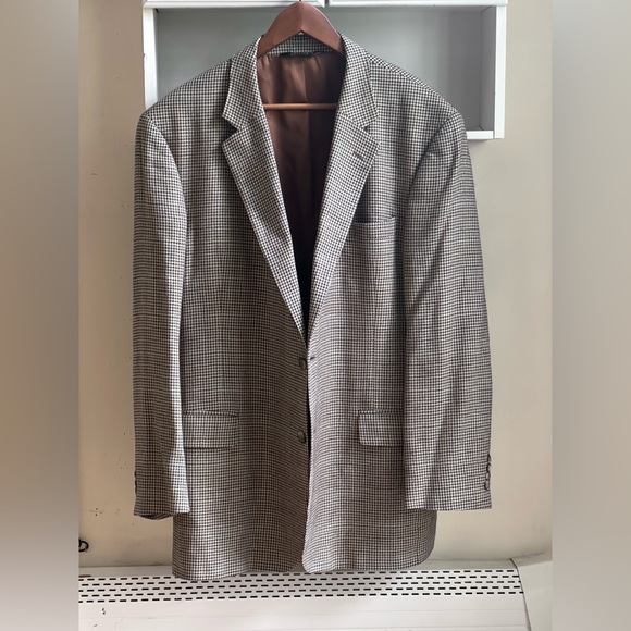 Jos. A. Bank Multicolor Plaid Check Men's Sports Coat Blazer Size 46L